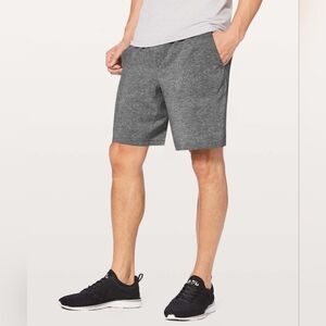 Lululemon Pace Breaker Short 9" Heathered Texture Printed Greyt Deep Coal Medium